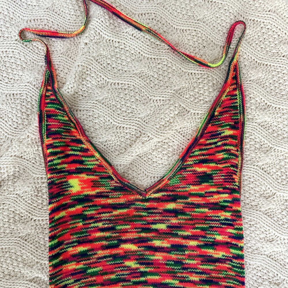 Knit Crochet Mini Dress